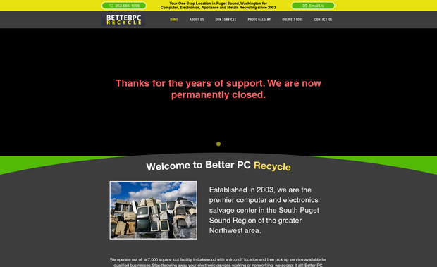 Better PC Recycle, Tacoma, Washington: Complete website and logo redesign for Better PC Recycle, a
Computer, Electronics, Appliance and Metals Recycling company since 2003