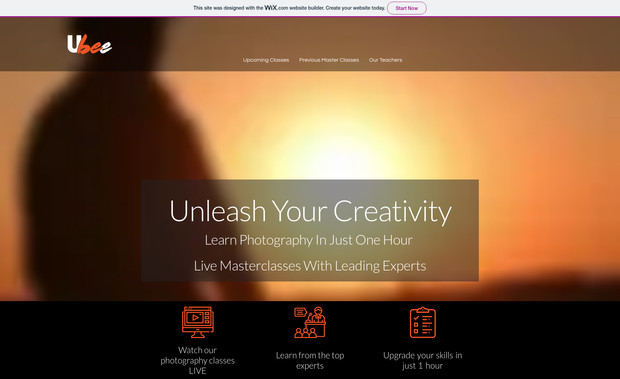 Ubee.Live: Online Training Courses site with Zoom integration.