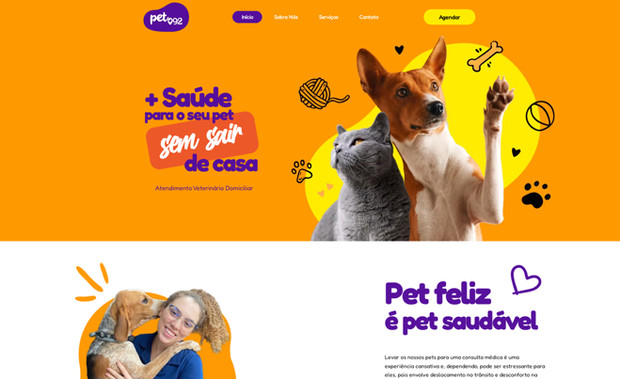 PetZero92: Criação de site para a veterinária Mariana Albuquerque, proprietária da empresa PetZero92