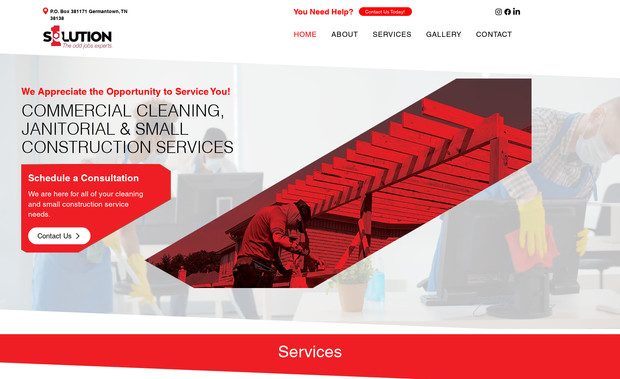 Onesolution: Custom website, custom mobile site with custom graphics. 