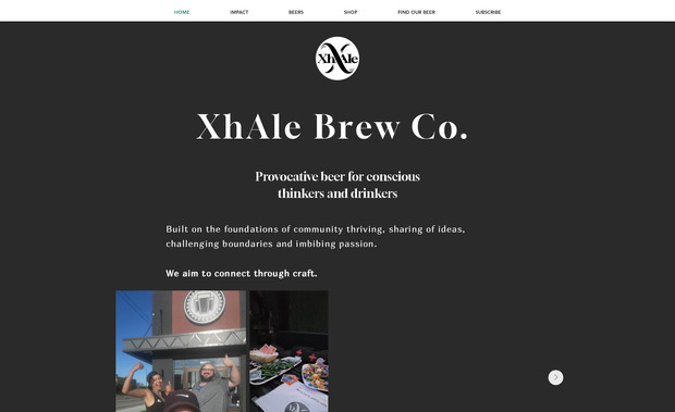 Xhale Brew Co: Website redesign