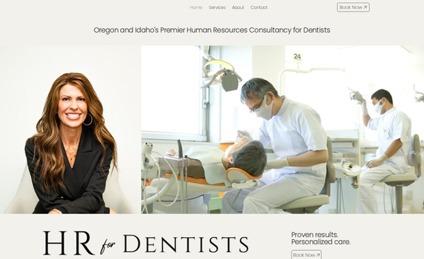 HR for Dentists: We built HR for Dentists a complete website from the ground up, designed to turn a specialized service offering into a clear, high-converting digital presence. They needed a site that explained their value quickly, built trust with dental practice owners, and created a direct path to book a consultation.

We developed a clean, authoritative brand style, crafted messaging that speaks to the real pain points of practice owners, and designed a simple user journey that removes friction and drives action. Every section serves a purpose: clarity, credibility, or conversion.

The result is a professional, conversion-ready website that positions HR for Dentists as a trusted partner and gives them a strong platform for future marketing and lead generation.