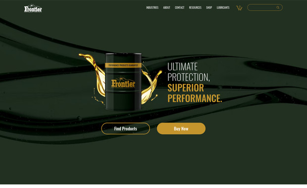 Frontier Lubricants: Built a custom website for our client, Frontier Lubricants.
