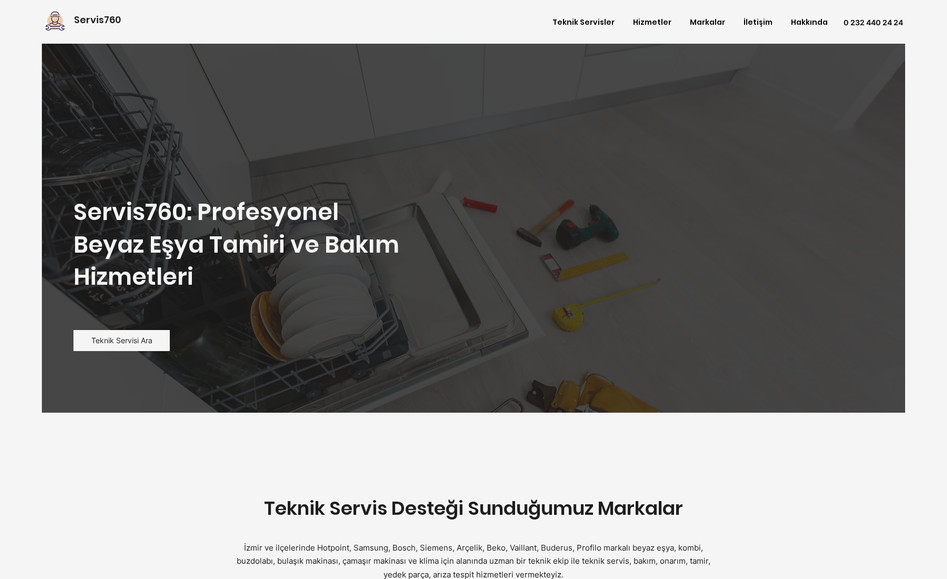 Servis760: Bizimuhit designed a repair service website to showcase local service points, repair services and type of devices are being repaired.
Servis760's unique design language and easy to use CMS, lets the site owner to manage their own content as easy as possible. 
We also constantly add content to rank this site pages' higher on search engines like Google. 