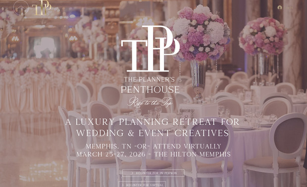 Planners Penthouse: Logo, Brand Identity, Conference Landing Page
