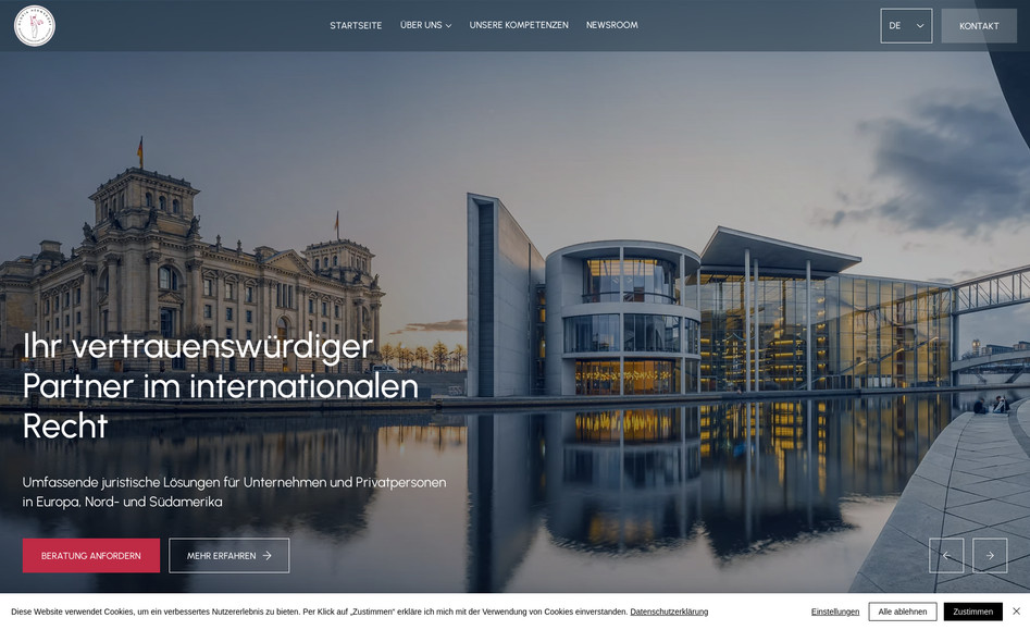 Gloria Hermsdorf Rechtsanwaltsgesellschaft mbH: Realisierung einer dynamischen und responsiven Website für die Gloria Hermsdorf Rechtsanwaltsgesellschaft um das Unternehmen angemessen online zu repräsentieren und um neue Kund:innen zu gewinnen. 