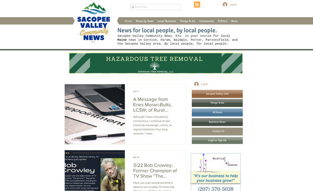 Sacopee Valley Community News, Etc.: An easy to use community news website utilizing blog features.