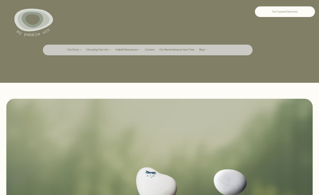 My Pebble Urn: New website build for a new business