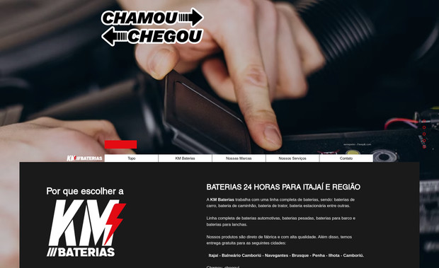 KM Baterias: Trabalhei no briefing do site;
Elaborei todos os copywriting;
Trabalhei o SEO;
Planejei todas as estratégias de anúncios em mídias (tráfego pago).