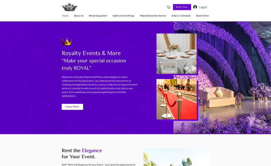Royaltyeventsandmore: This is my client Tina Royal, for whom I fixed several design issues and performed mobile optimization.