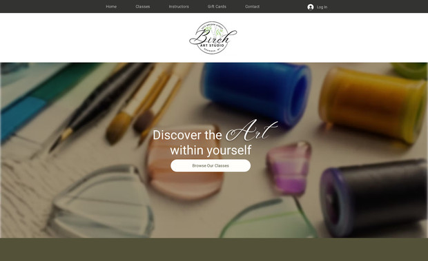 Birch Art Studio: A booking-centric website for a local art studio.