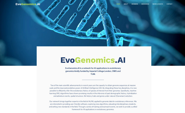EvoGenomics.AI: A network for AI applications in evolutionary genomics.