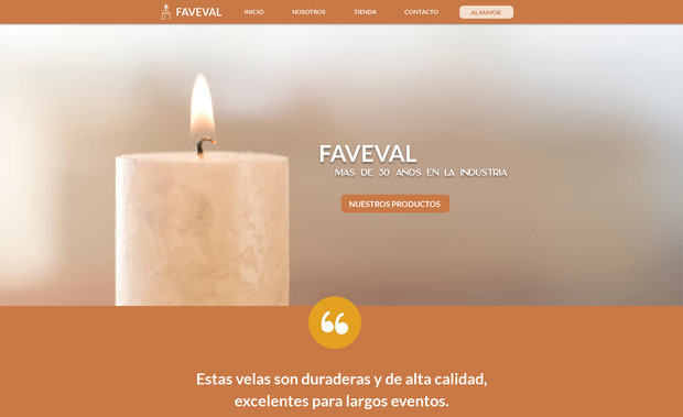 Faveval: Candles online store
