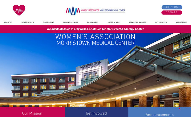 Women's Association Morristown Medical Center: WAMMC is a Morristown, NJ based non-profit organization that is the philanthropic partner and supporter of the Foundation for Morristown Medical Center which raises in excess of $1M annually for the medical center.

Lead Hippo re-designed and built the website build to be informative and engaging for the community of current and prospective volunteers. The new build focused on incorporating the branding and mission of this organization.

Deliverables:
 - Website (Design & Build)
 - Connection to Corporate Giving Match System
 - Lead Capture
 - Backend Workflows and Automations
 - Database Structure and Functionality