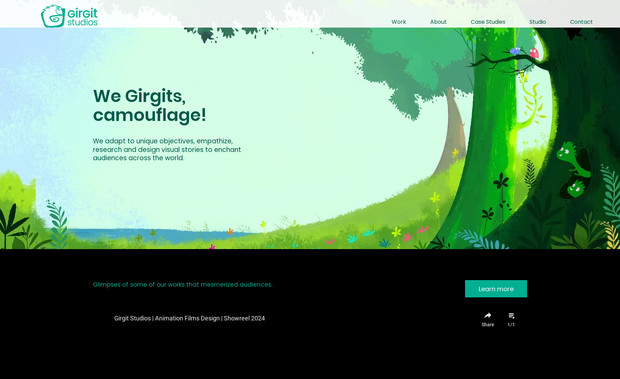 Animation Studio - Girgit Studios: Wix Studio Site - Responsive Design 