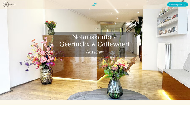 Geerinckx-callewaert: Website voor notariskantoor geerinckx en callewaert Aarschot