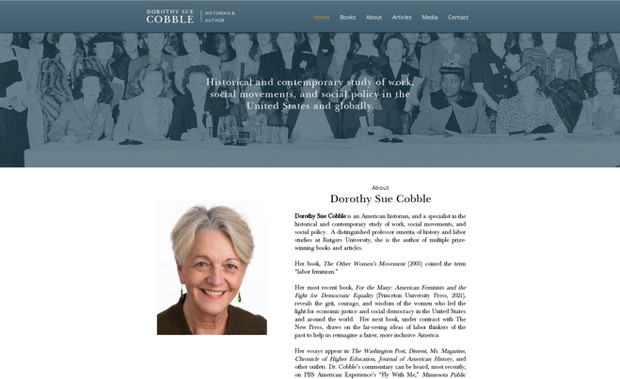 Dorothy Sue Cobble: Dorothy Sue Cobble is an American historian, and a specialist in the historical and contemporary study of work, social movements, and social policy.  A distinguished professor emerita of history and labor studies at Rutgers University, she is the author of multiple prize-winning books and articles.