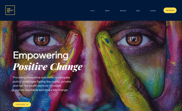 The Policy Co: We created a clean and empowering website that represented the essence of The Policy Co brand.