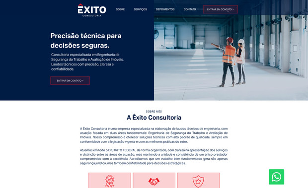 Exito consultoria: site landing page institucional
