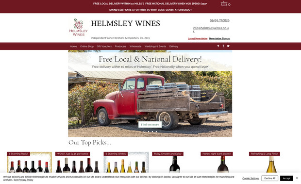 Helmsley Wines: Independent Wine Shop in York offering online and in store sales, We work together on SEO to get more organic traffic and more sales!