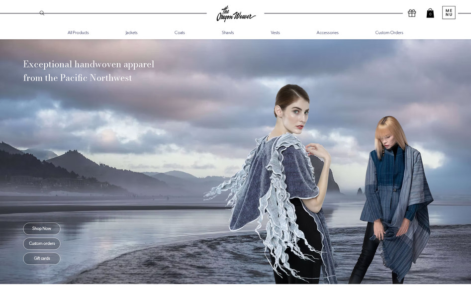 The Oregon Weaver: Complete website, rebranding, online store.