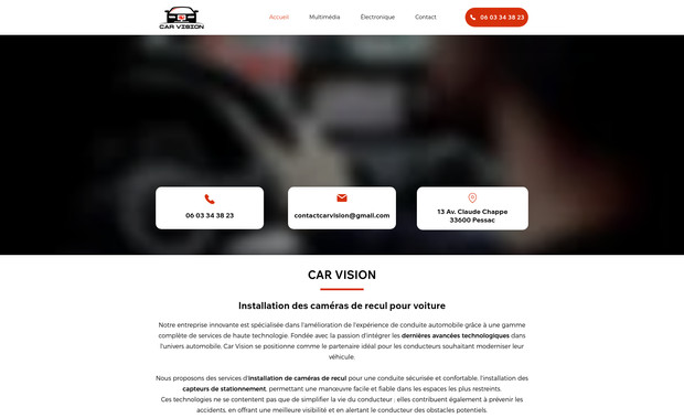 Car Vision: Car Vision est spécialisée dans l'amélioration de l'expérience de conduite automobile grâce à une gamme complète de services de haute technologie tels que l'installation de caméras, de multimedia embarqué etc..