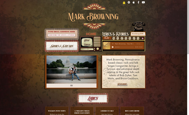 Mark Browning Songs: complete design and creative direction