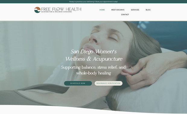 Free Flow Health: Branding & website design for an acupuncturist