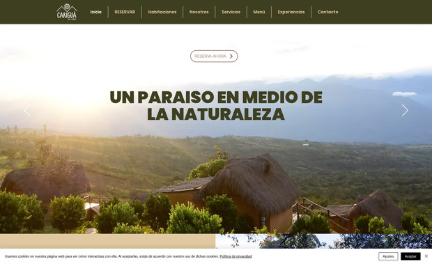 Carigua: Sitio WEB de hotel con funcionalidad de reservas y pagos online