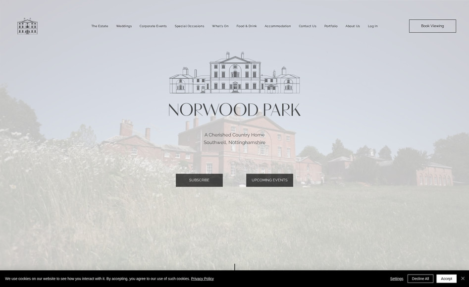 Norwood Park 2023: Adobe XD design of sitemap, desktop, mobile and tablet design - rolled out over 5 months using Wix-Editor-X