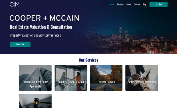 Cooper+McCain: Full website design