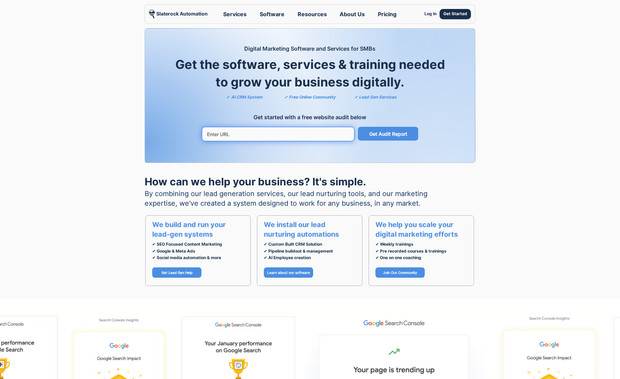 Slaterock Automation: Slaterock Automation is a branch off of Slaterock co. This website is designed to inform visitors about the services and capture leads that may be interested.