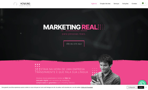 Howling: A Howling Creative Center é uma agência especializada em criação de sites e marketing digital. Oferece soluções para elevar negócios com websites profissionais, SEO otimizado, insights de clientes e domínio das redes sociais.