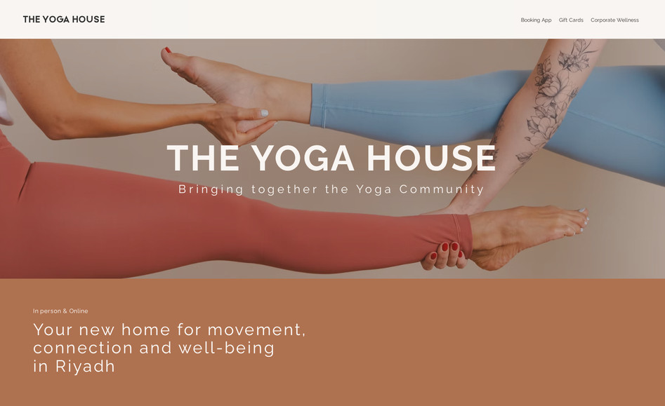 The Yoga House : This website has a custom booking system created using wix Velo.
