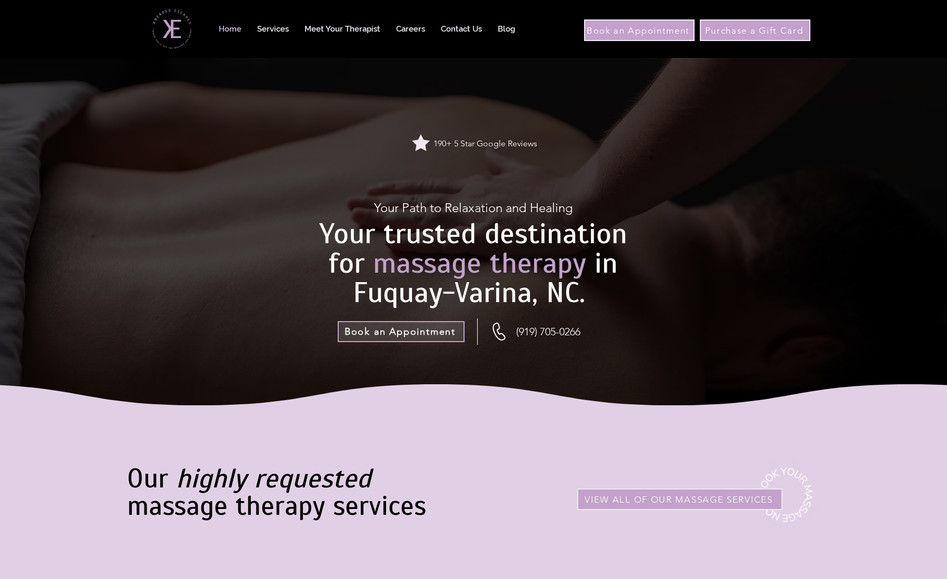 Kneaded Escapes: Kneaded Escapes partnered with The Branding District for a complete website redesign and targeted SEO strategy to improve visibility in a competitive local market. We transformed the site into a modern, user-friendly platform that clearly showcases services, makes booking simple, and reflects the relaxing, high-quality experience Kneaded Escapes provides.

With strategic on-site SEO and optimized content, the business quickly began to outrank competitors on Google, driving more qualified traffic and attracting new clients. The result is a polished, search-optimized website that works around the clock to grow the business.