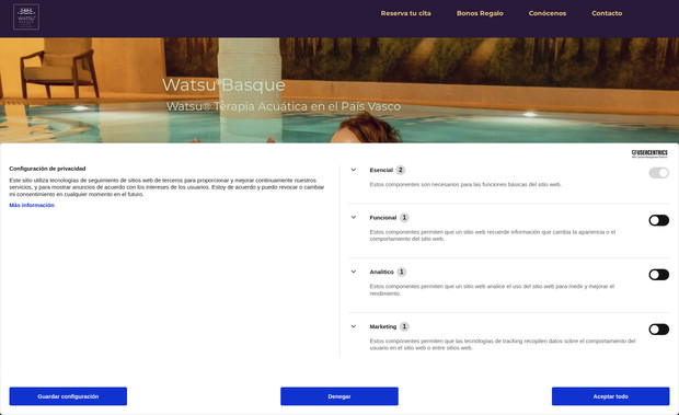 WatsuBasque: Se rediseñó la home para comunicar mejor los servicios y guiar al usuario hacia la reserva de sesiones. Además, se implementó y configuró el sistema de reservas de Wix, permitiendo que los clientes puedan reservar y pagar sus sesiones de forma sencilla desde la web.

También se configuraron automatizaciones y notificaciones por email, tanto para los clientes como para el negocio, con el fin de agilizar la gestión de citas y mejorar la organización del centro.

El resultado es una web más clara, profesional y orientada a la conversión, donde los usuarios pueden informarse sobre los servicios y reservar sus sesiones fácilmente desde cualquier dispositivo.