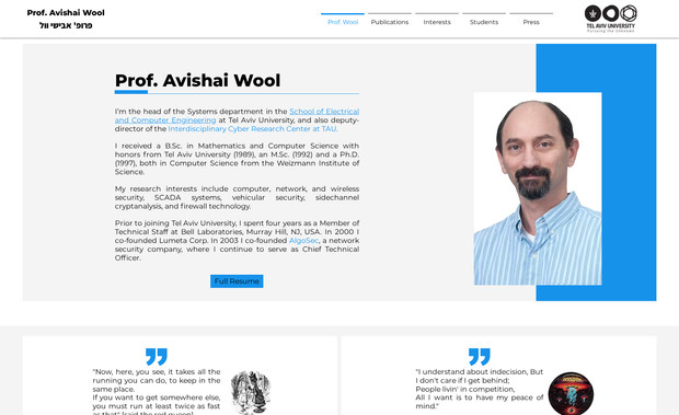 Prof. Avishai Wool: Prof. Avishai Wool
I’m the head of the Systems department in the School of Electrical Engineering at Tel Aviv University, and also deputy-director of the Interdisciplinary Cyber Research Center at TAU.

I received a B.Sc. in Mathematics and Computer Science with honors from Tel Aviv University (1989), an M.Sc. (1992) and a Ph.D. (1997), both in Computer Science from the Weizmann Institute of Science.