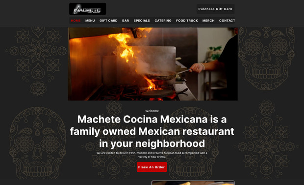 Machete Cocina Mex: I fixed several design issues and performed mobile optimization.