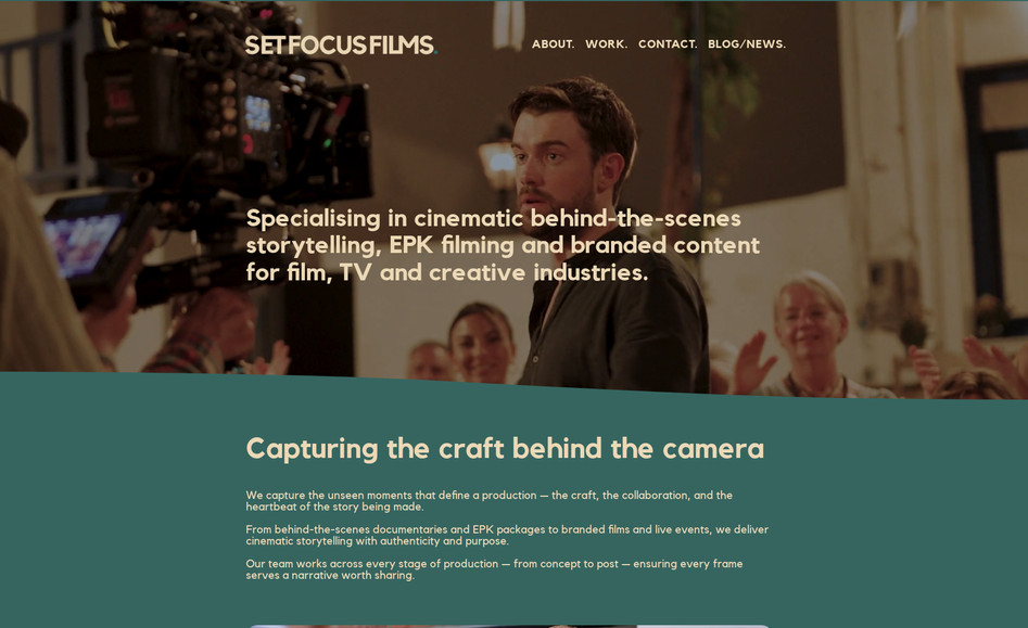 Set Focus Films: We took a very simple site and made it fully interactive to showcase all of Setfocus's visual work.