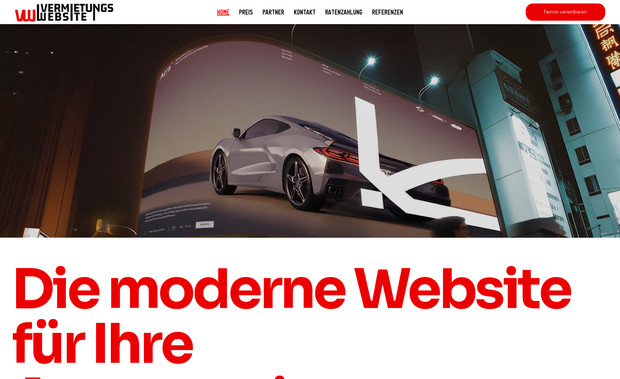 Autovermietungs Website: Für Autovermietungs Website haben wir eine moderne Plattform erstellt, die sich auf die professionelle Präsentation von Mietfahrzeugen konzentriert. Ziel war es, die Angebote klar strukturiert darzustellen und Kunden eine einfache Möglichkeit zur Anfrage und Buchung zu bieten.

Umgesetzte Funktionen und Inhalte:

Startseite mit modernem visuellen Auftritt und ansprechendem Design
Fahrzeugübersicht mit detaillierten Beschreibungen und Bildern
Buchungs- und Anfragefunktion für eine unkomplizierte Reservierung
Kontaktseite mit Formular, Telefonnummer und Standortkarte
Responsives Design für optimale Darstellung auf allen Endgeräten
SEO-Optimierung für bessere Auffindbarkeit in Suchmaschinen
Struktur für zukünftige Erweiterungen mit weiteren Fahrzeugen

Die Website kombiniert modernes Design mit benutzerfreundlicher Struktur. Kunden können schnell das passende Fahrzeug finden und direkt online eine Anfrage stellen.

For Autovermietungs Website, we created a modern platform focused on the professional presentation of rental vehicles. The goal was to structure the offers clearly and provide clients with an easy way to inquire and book.

Implemented features and content:

Homepage with a modern visual appearance and appealing design
Vehicle overview with detailed descriptions and images
Booking and inquiry function for easy reservations
Contact page with form, phone number, and location map
Responsive design for optimal display across all devices
SEO optimization for improved search engine visibility
Structure prepared for future expansions with additional vehicles

The website combines modern design with user-friendly structure. Clients can quickly find the right vehicle and easily send an online request.