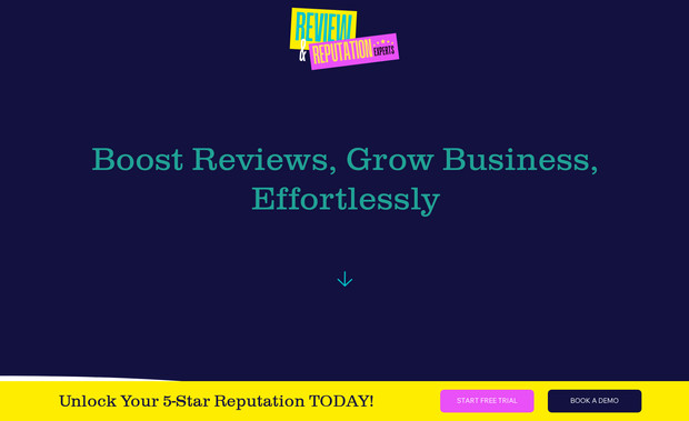 Review and Reputation Experts: A straightforward website on Wix Studio for a SaaS company.