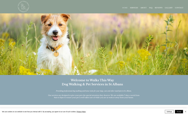 Walks This Way: I created a clear and easy to use website for this new business start up.