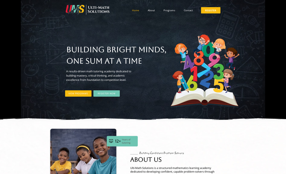 Ulti Math Solutions: Educational website 