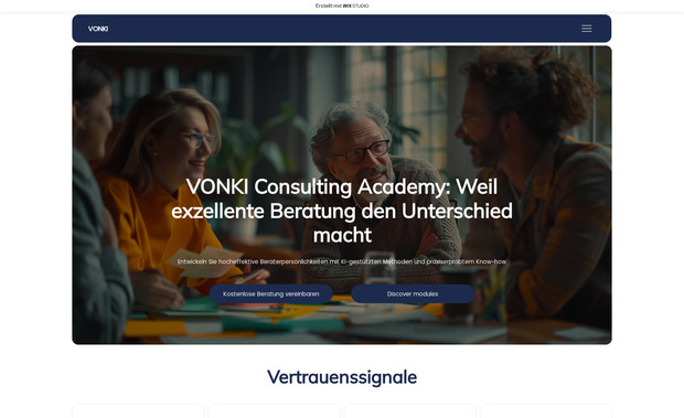 VONKI Consulting Services: We designed their site from scratch with full satisfaction