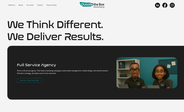 Outside The Box: Wix Studio Website