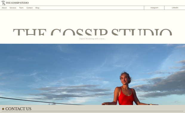 The Gossip Studio: Site built for a marketing agency, and the platform for future marketing education.