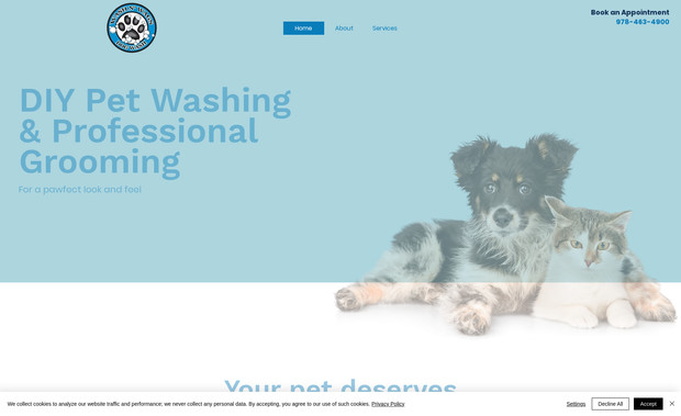 Wash N' Wags Pet Grooming: Designed & built this classic, small business website.