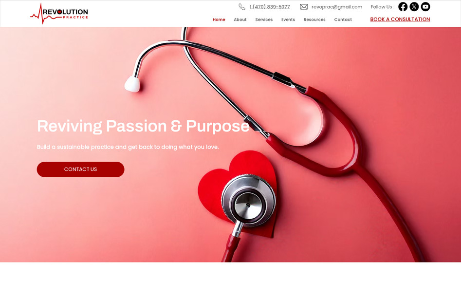 Revolution Practice: Our client came to us with the idea of bringing their side company back to life! We've sat down to understand their goals and new services. 

Their old site was on WordPress, which they were never a fan of. So we moved them to Wix and built a  brand new website from the ground up! 

We also re-brand their logo, created a brand guide and took care of their new photos.