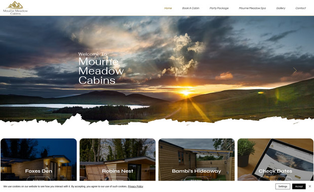 Mourne Meadow Cabins: Mourne Meadow Cabins Website Redesign

This project involves a complete redesign of the Mourne Meadow Cabins website, rebuilt from the ground up to reimagine the brand’s online presence and booking experience. The focus is on creating a visually engaging, easy-to-navigate website that highlights the unique appeal of the cabins, attracts a wider audience, and encourages direct bookings.