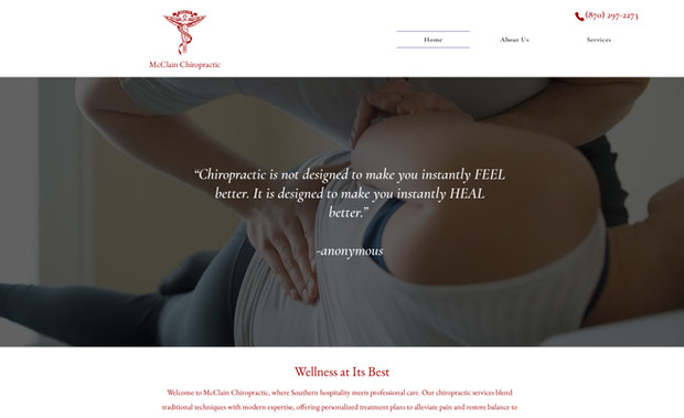 Mcclain Chiropractic: We completed a full redesign of this project! 
